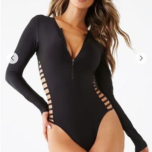 Forver 21 Active Ladder Cutout One Piece